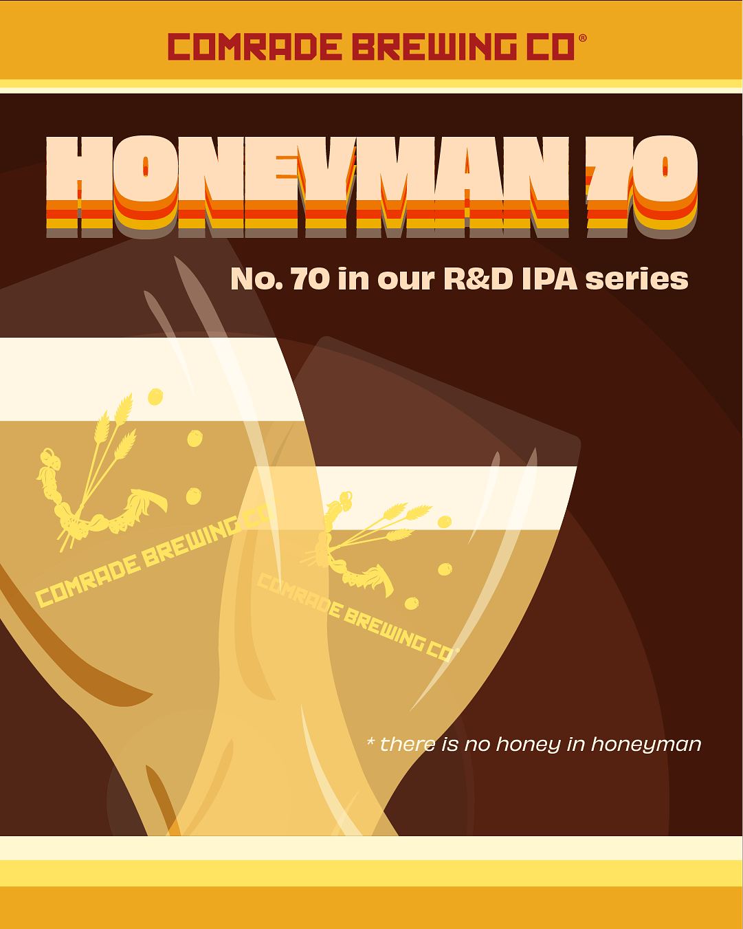 Honeyman 70 IPA by Comrade Brewing Company