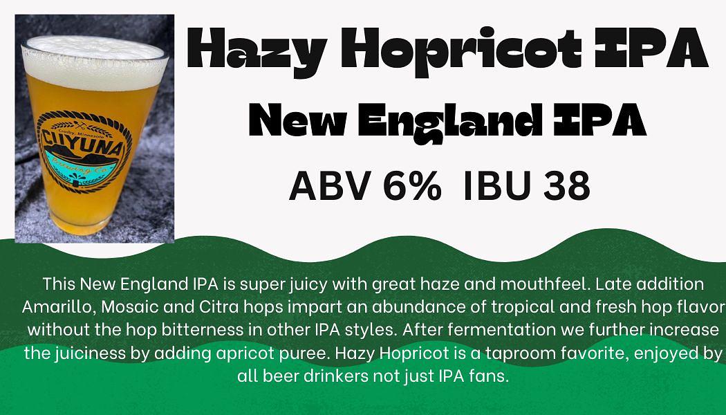 Hazy Hopricot NEIPA by Cuyuna Brewing Company