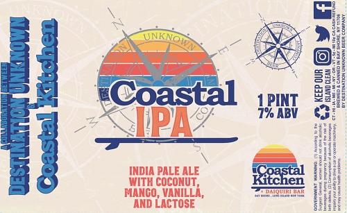 Coastal IPA by Destination Unknown Beer Company