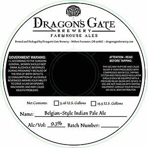 Belgian IPA by Dragon's Gate Brewery